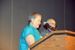 Banquet & Mixer<br />Irene Ahner '65 C introduces Honorary Life Member Lorence Peterson '65 C
