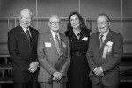 Banquet & Mixer<br />L - R: Mason Simmons '46 S, Ted Turner '48 S, Dean Mary Buhr, Harold Chapman '43 C